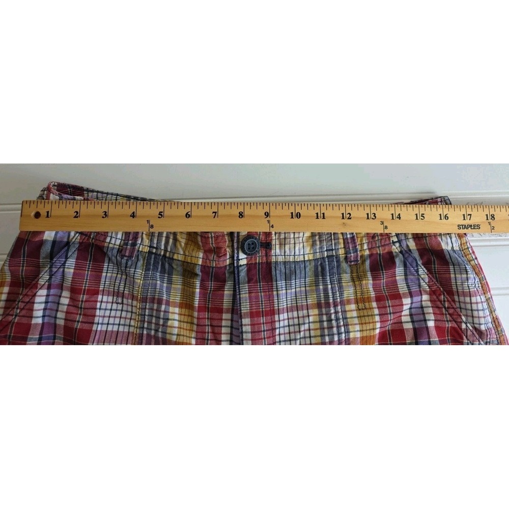 Eddie Bauer Shorts Women 12 Mercer Fit Plaid Chino Casual Multicolor PREPPY - Picture 8 of 9